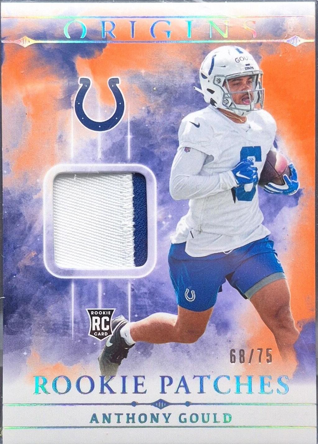 2024 Panini Origins - Rookie Patches Anthony Gould #RPT-AGO Orange /75 ...