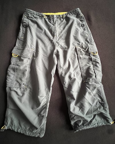 Gap Vintage Men's Gap 3/4 Cargo Pants Gray/Yellow Details