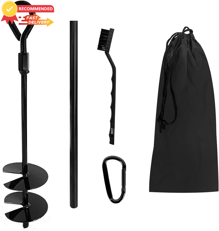360° Heavy Duty Dog Tie Out Stake, Spiral Spike for Yard & Beach, 95Kg Limit