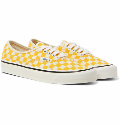 スニーカー ^VANS^ Authentic 44 DX Anaheim Factory og Yellow og Checker VANS Unisex OG Yellow Checkerboard Authentic 44 Dx Sneakers