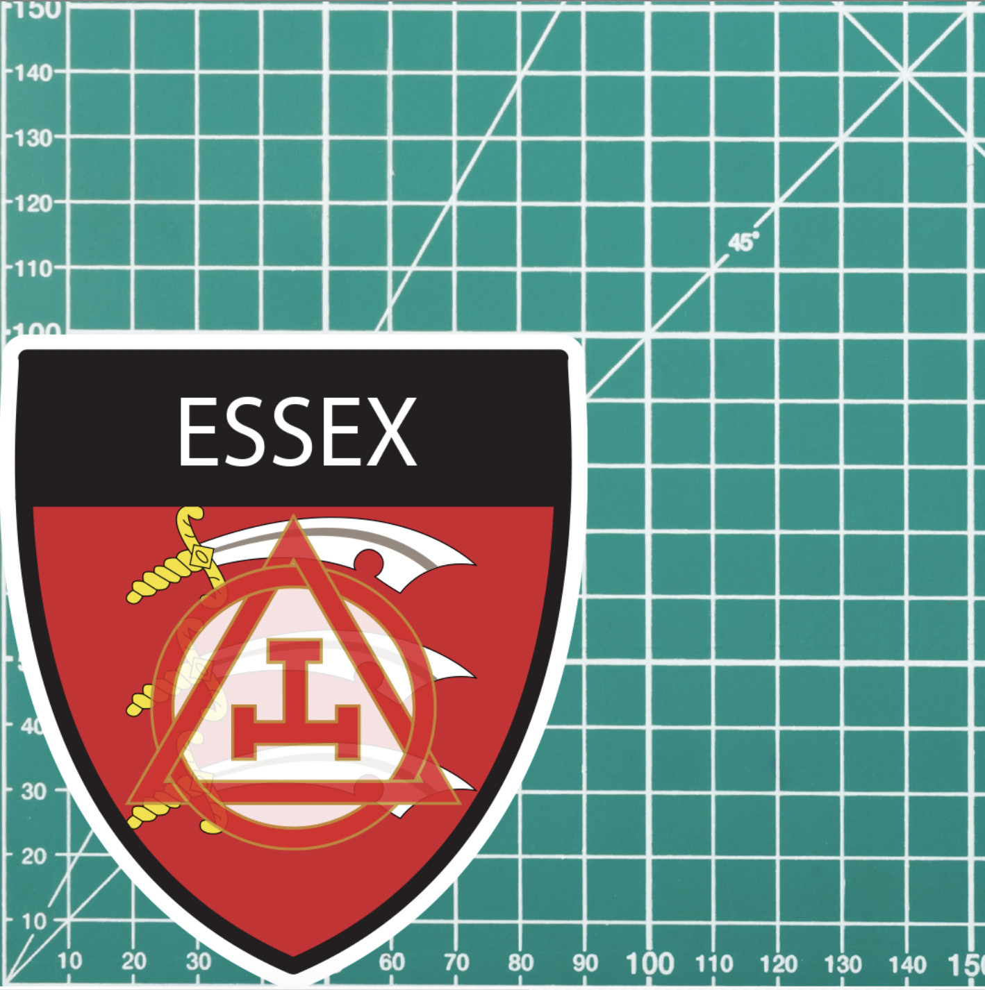 Essex Masonic Holy Royal Arch Shield Sticker - Picture 4 of 4