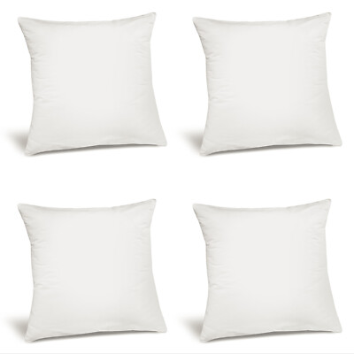 Throw Pillows Insert Cushion Pack of 4 Ultra Soft Bed & Couch Sofa Decor Pillows