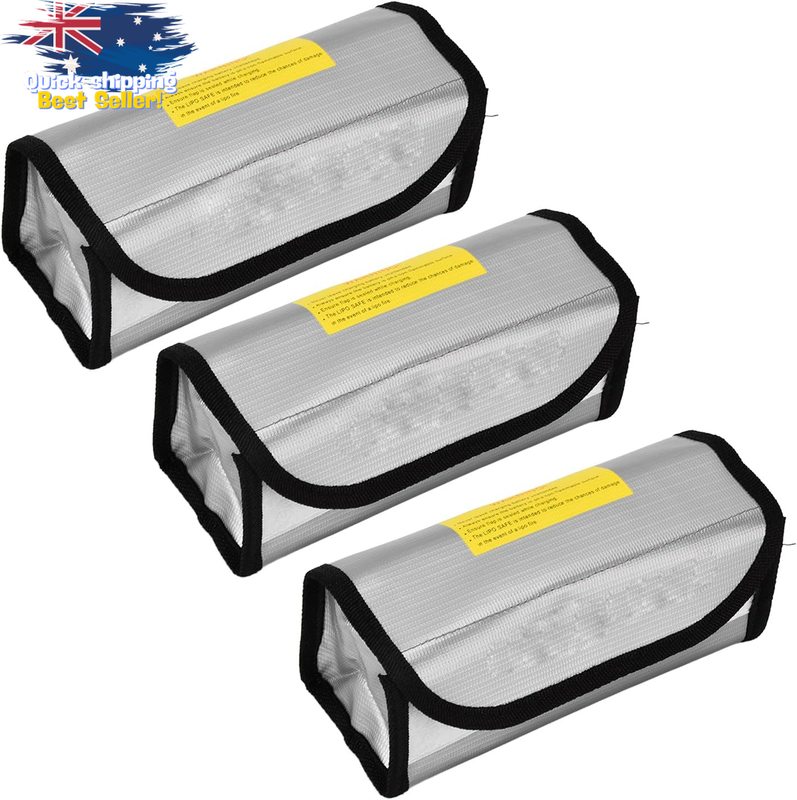 Fireproof Lipo Battery Bag - 3 Pcs Explosion-Proof Storage for Home/Workshop