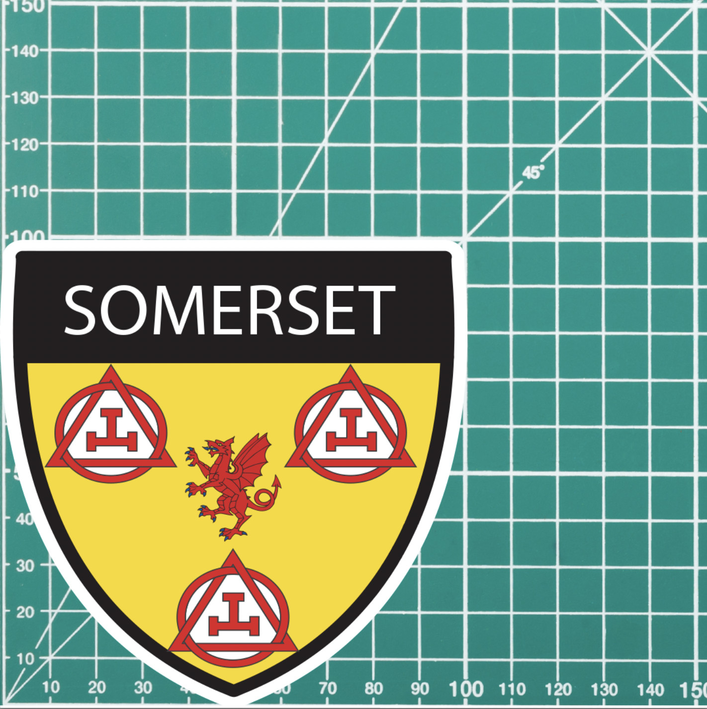 Somerset Masonic Holy Royal Arch Shield Sticker - Picture 4 of 4