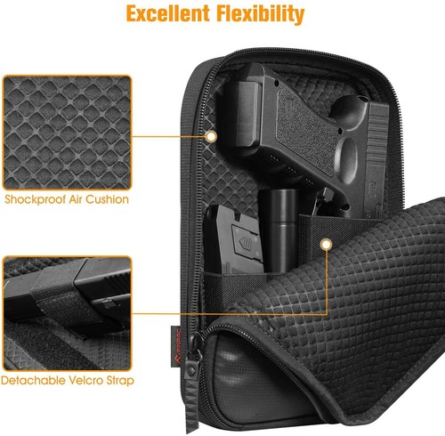 Concealed Carry Gun Pouch Pistol Holster Fanny Pack Waist Pocket Belt Loop Black