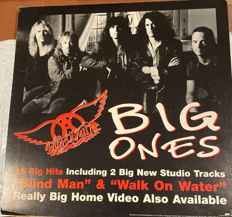 Aerosmith Big Ones Album Flat Poster Geffen Records 1994 13 X 13