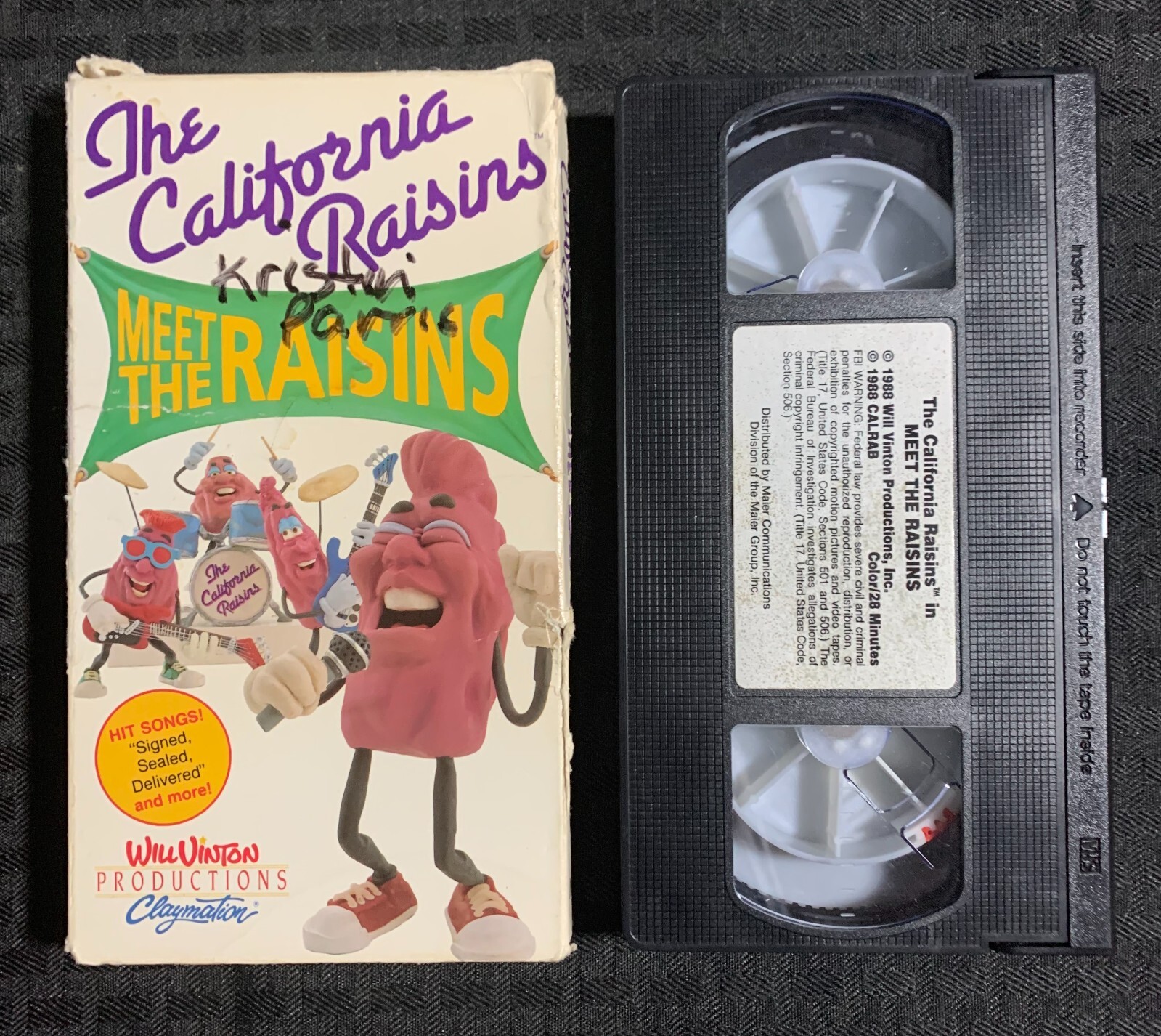 1988 CALIFORNIA RAISINS Meet The Raisins VHS #TMG601 Will