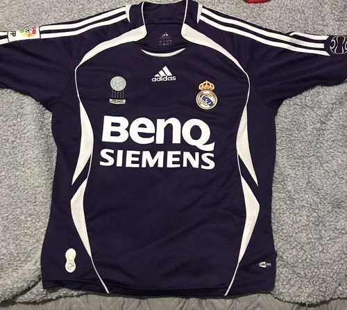 Real Madrid 06/07 Adidas Benq Siemens Purple Third Kit | eBay UK