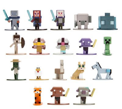 Minecraft Legends 1.65'' 18-Pack Die-Cast Figures Nano Metalfigs, Toys for...
