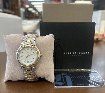 Charles Hubert Watch MODEL 3630 In Box NEEDS BATTERY