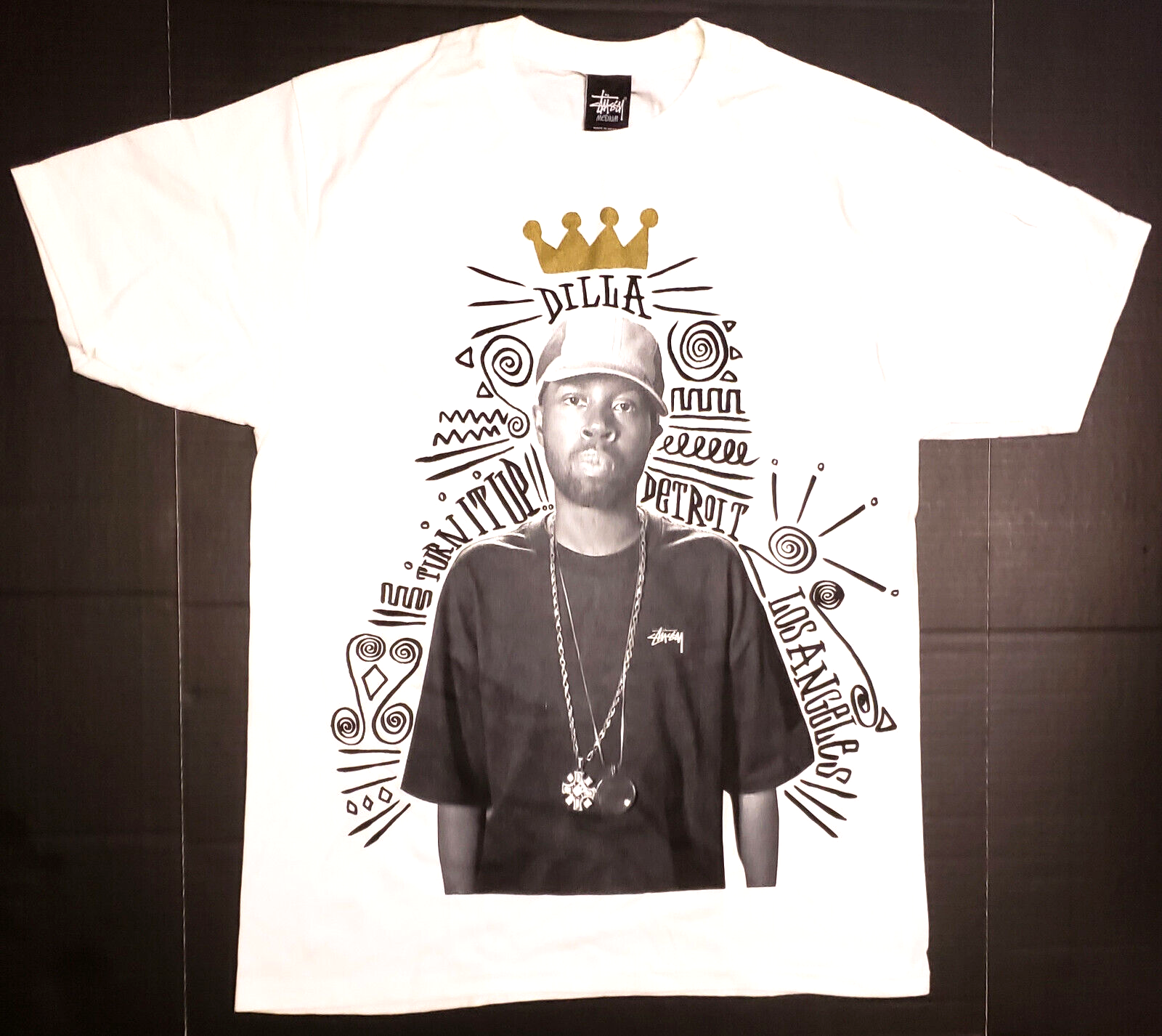 l*y様 J dilla Stussy Tシャツ　M ホワイト　ステューシー デ l*y様 J dilla Stussy Tシャツ M ホワイト ステューシー デ