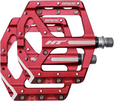 HT COMPONENTS AN14 ALLOY PEDAL RED 94X95X17MM 102001AN14A103101