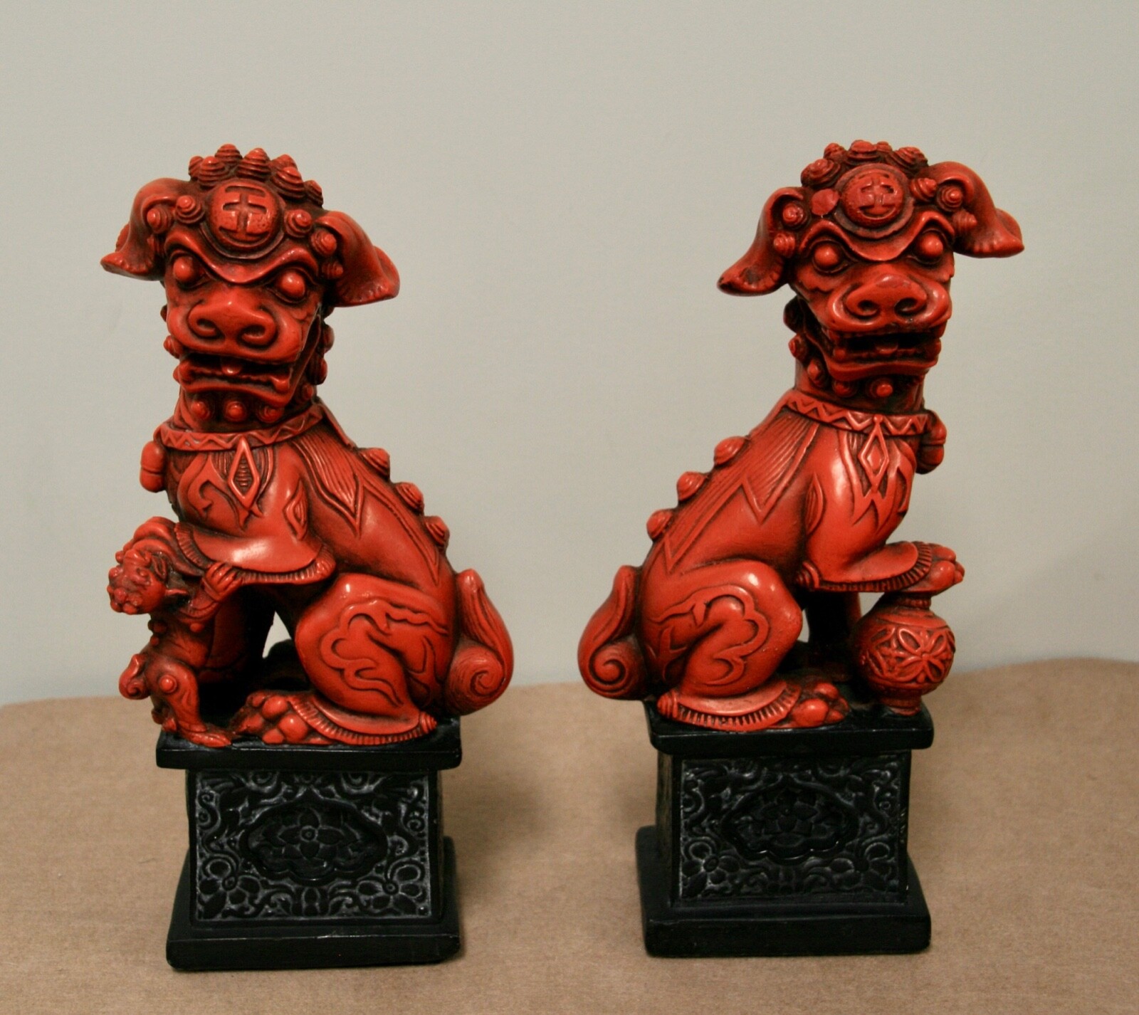 Vintage Chalkware ABCO Alexander Backer Pr. of Chinese Or