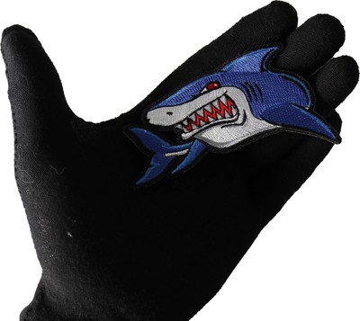 Iron on Shark Patch - 4x2.75 inch - P7032