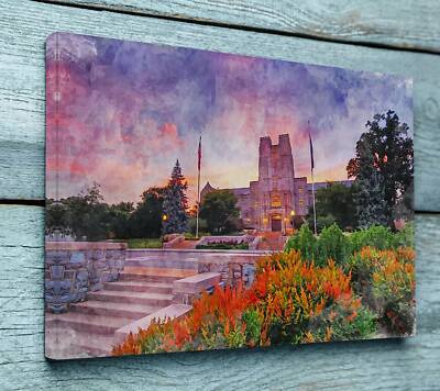 Virginia Tech watercolor. Graduation gift, Virginia Tech , College wall art, Pe