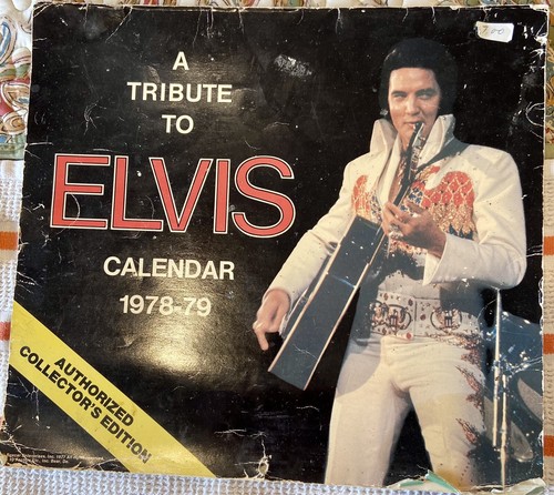 Vintage 1978 Elvis Presley Large Wall Calendar ~ Frame