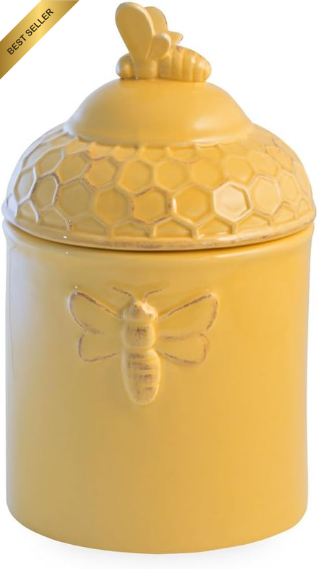 Ceramic Goody Jar, Honeycomb