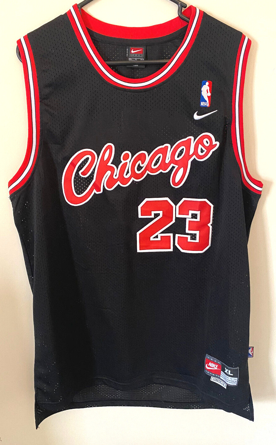 XL【 NIKE 】NBA JORDAN #23 BULLS Vintage Michael Jordan #23 Chicago Bulls Black Nike Team