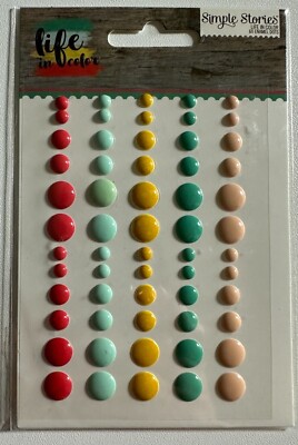 Simple Stories Enamel Dots-Multiple Variations Available-You Choose
