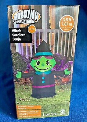 Retired Gemmy Airblown Halloween Witch Inflatable Light Up Yard Decoration Prop