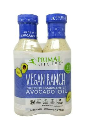 Primal Kitchen VEGAN RANCH DRESSING & MARINADE w/Avocado Oil 3-12 FL OZ Bottles