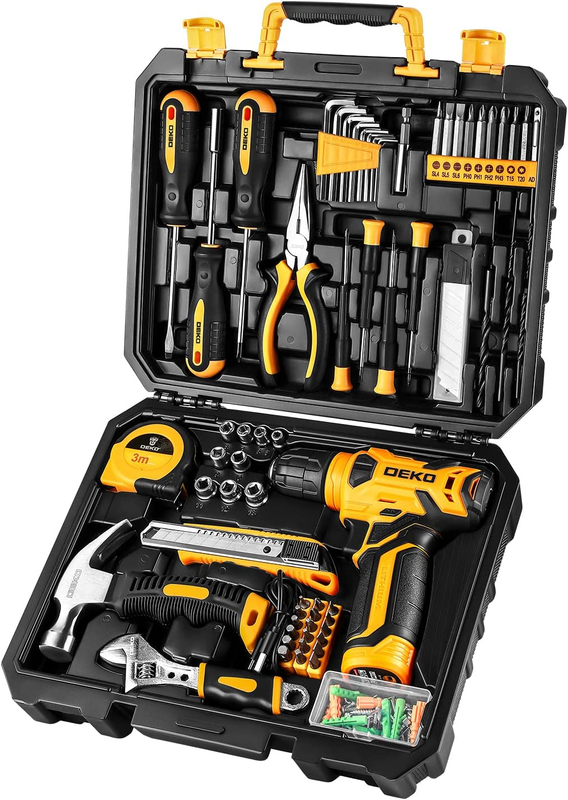 Power Tool Combo Kits with 8V Cordless Drill, 10MM 3/8'' Key