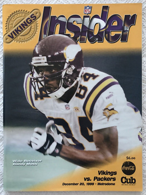 Randy Moss Minnesota Vikings vs Green Bay Packers NFL Game Program Dec 20, 1999