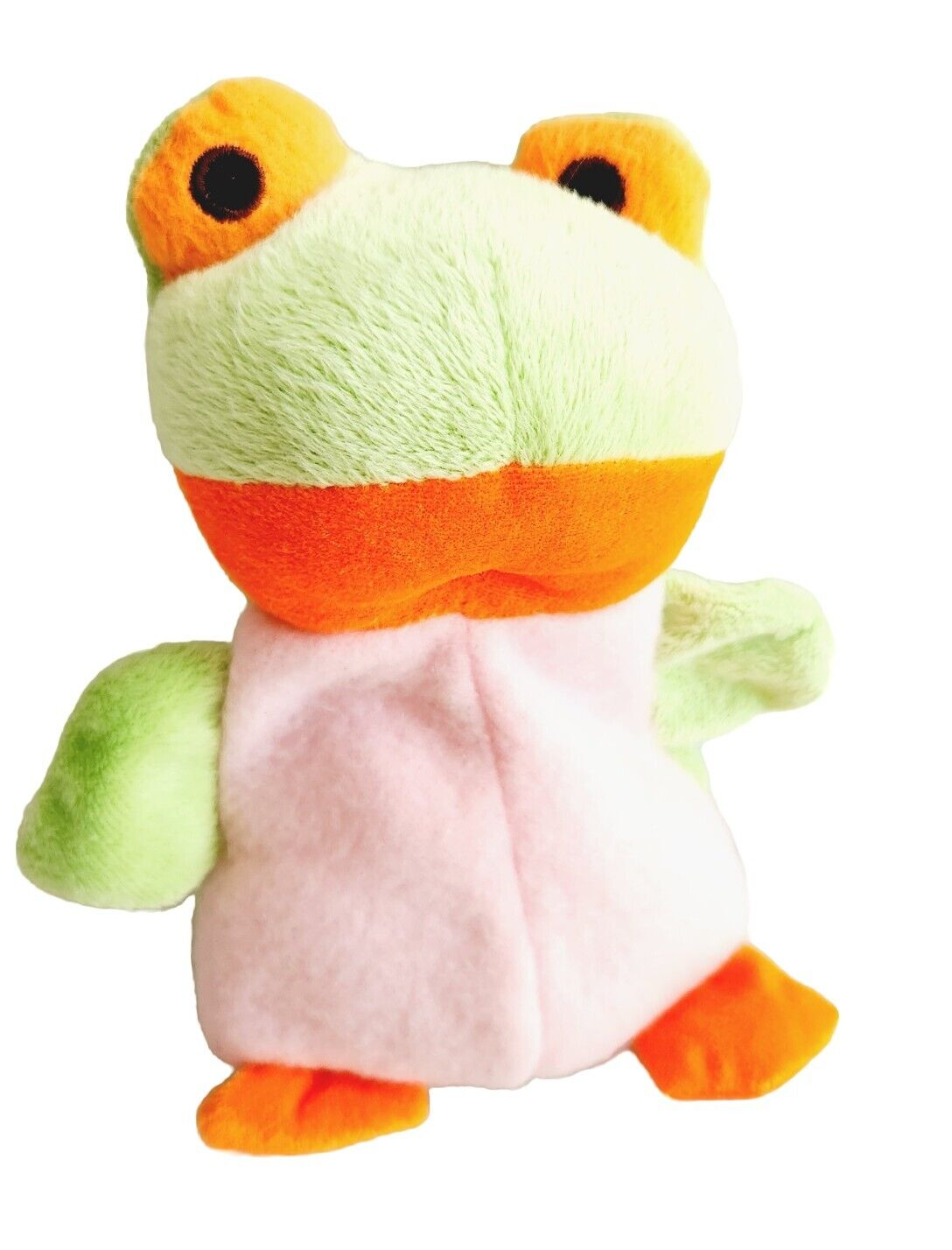 Kellytoy Multicolor Frog Plush 6" Sewn Eyes Pellet Bottom Stuffed Animal Toy