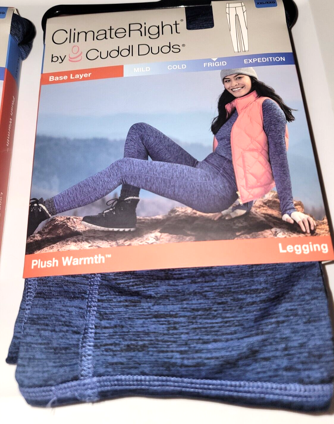 Climate Right Cuddl Duds Base Layer Plush Warmth Crew Leghings S S M L XXL Set