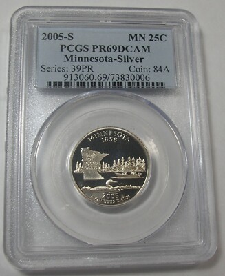 2005-S Silver Minnesota State Quarter - PCGS PR69DCAM