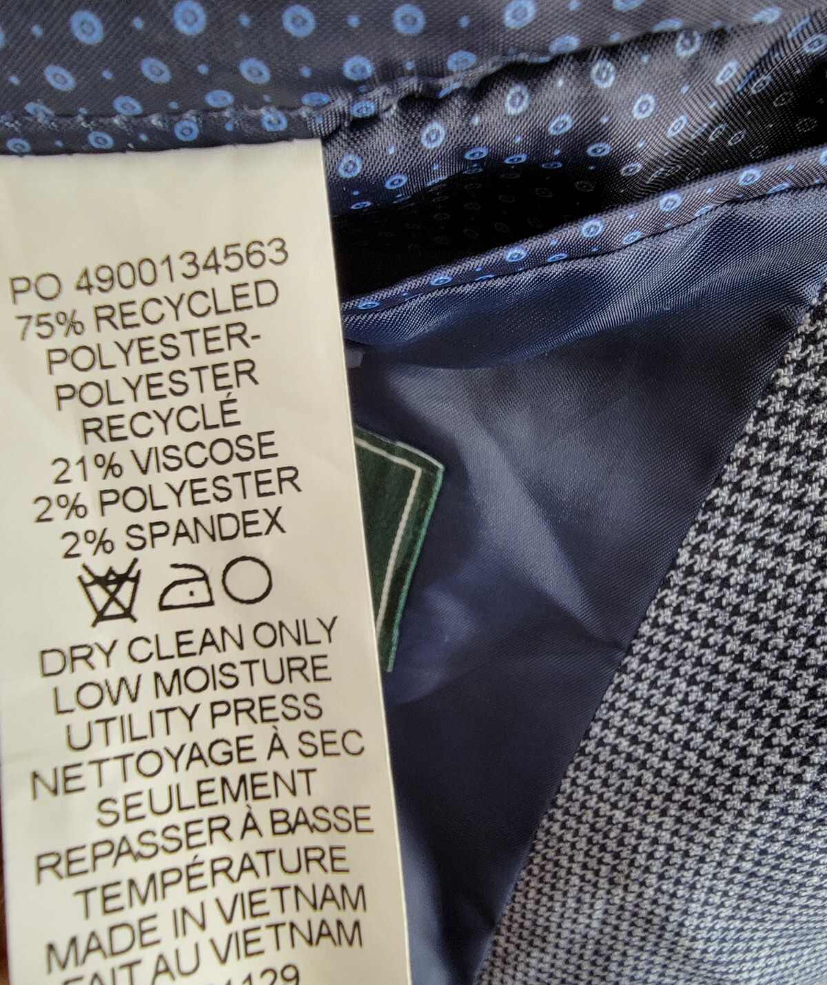 B By Brooks Brothers Classic Stretch Suit Jacket Big Boys 14R Navy Button Front - Picture 13 of 18