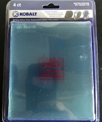 Kobalt Welding Helmet Outer Replacement Lens 0752078 5-1/4  X 4-1/2  4-Pack New