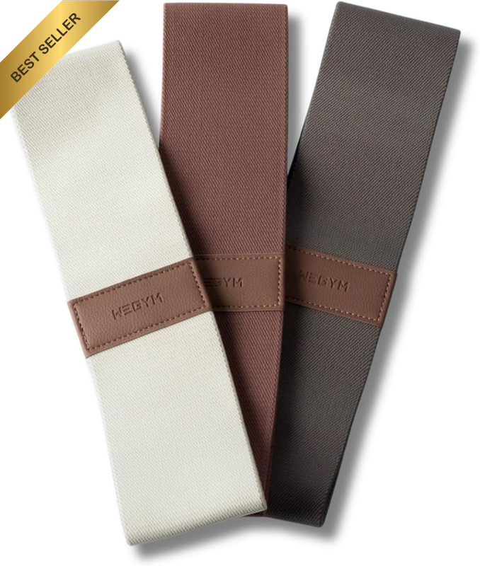 Fabric Resistance Bands Set of 3, Exercise Bands for Glutes, Legs & HIPS, Non-Sl