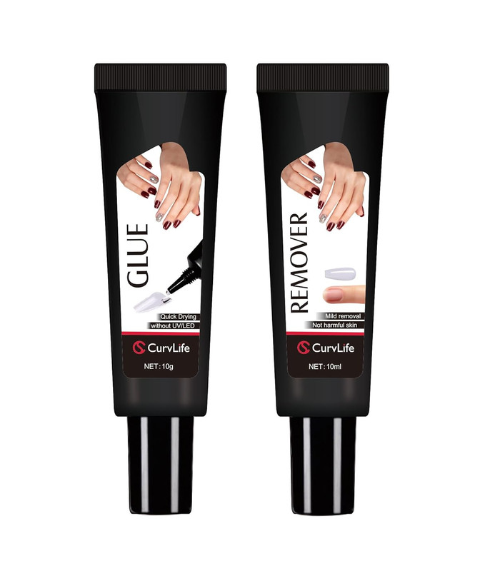 Curvlife Newly Upgraded Quick Drying 10G Semi Solid Nail Glue