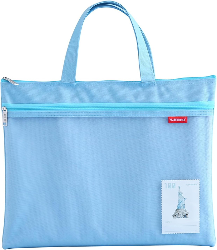 A4 Document Bag, Zip File Pouch, Zippered Handbag, Books Carry Bag Waterproof Do