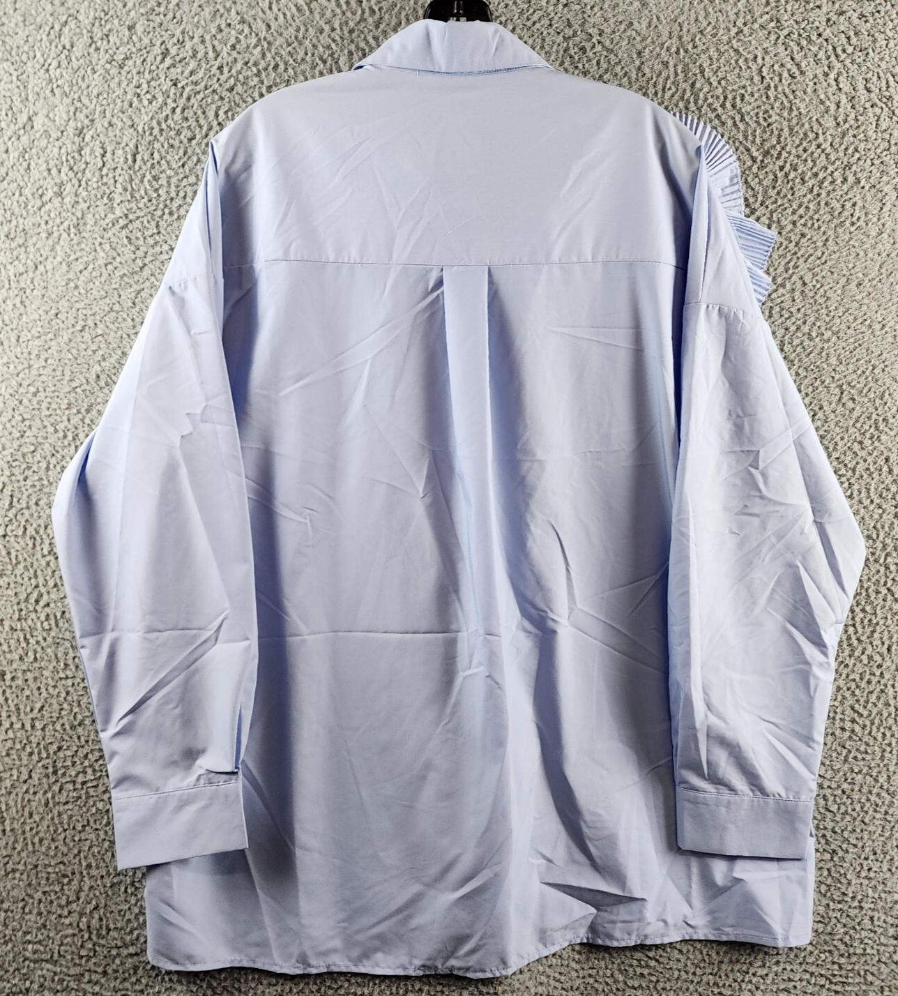N By Nancy Three Dimensional Flower Long Sleeve Top Womens L Blue Button Closure - Picture 4 of 13