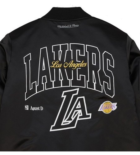BTS SUGA x LA LAKERS Mitchell & Ness Bomber Jacket -SML-ON
