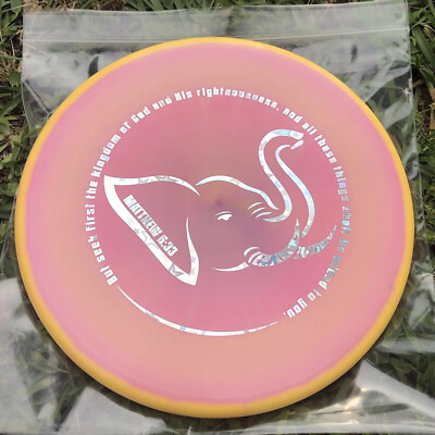 Discraft ESP ZONE 176g Custom Swirly Disc Golf Putt App Matt 6:33 Christian Halo
