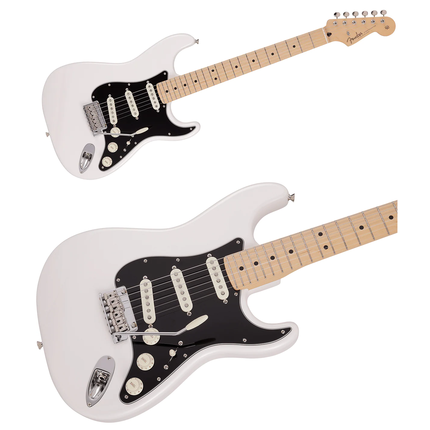 ホワイトソリッドボディエレキギター Set with fender case Carter Vintage - Fender Stratocaster 1976, Olympic White