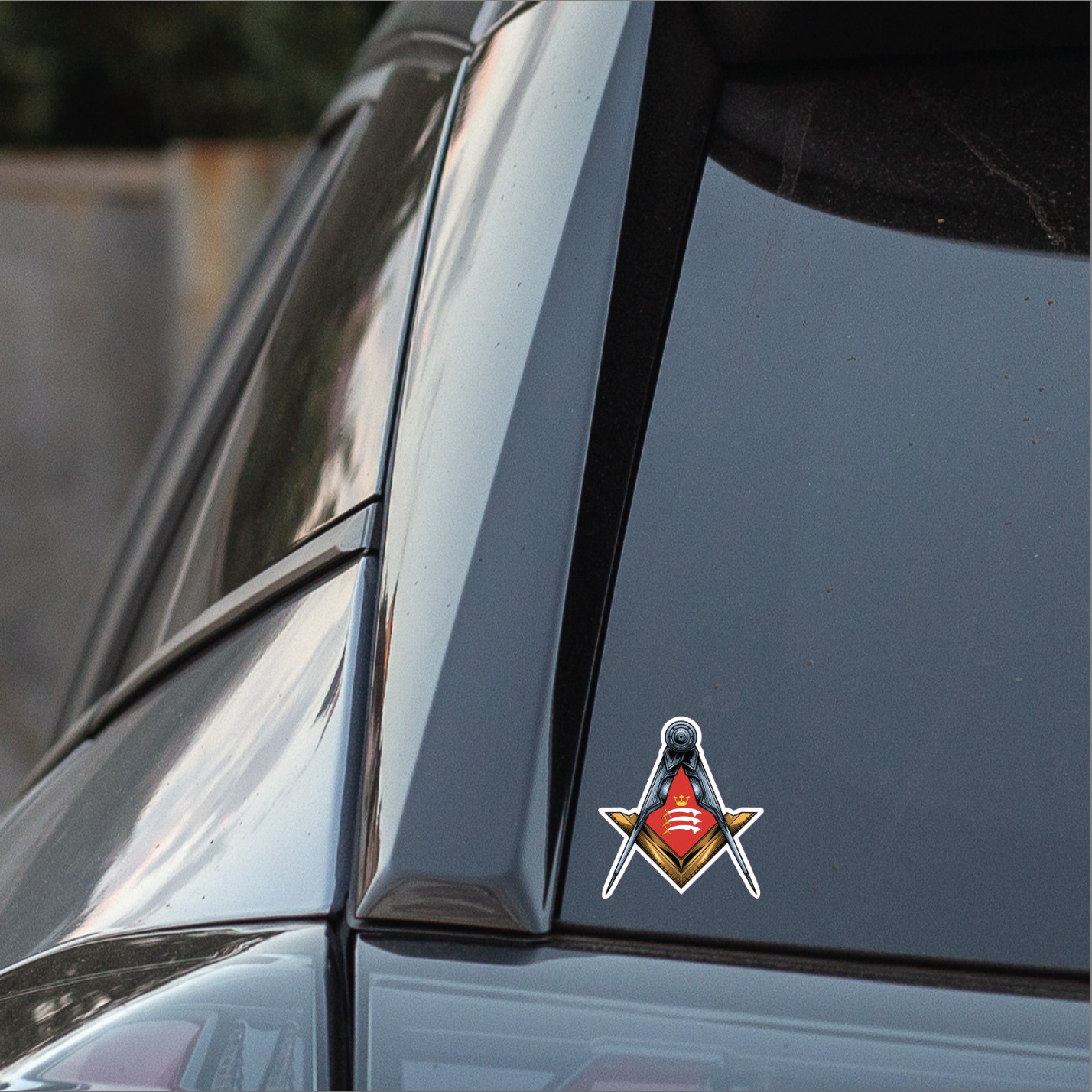 Middlesex Masonic Square & Compass Union Vinyl Sticker - Picture 3 of 10