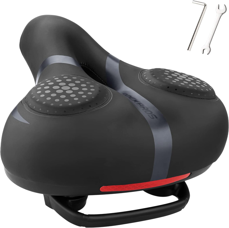 Comfort Gel Bike Seat Wide Breathable Waterproof Bicycle Saddl...