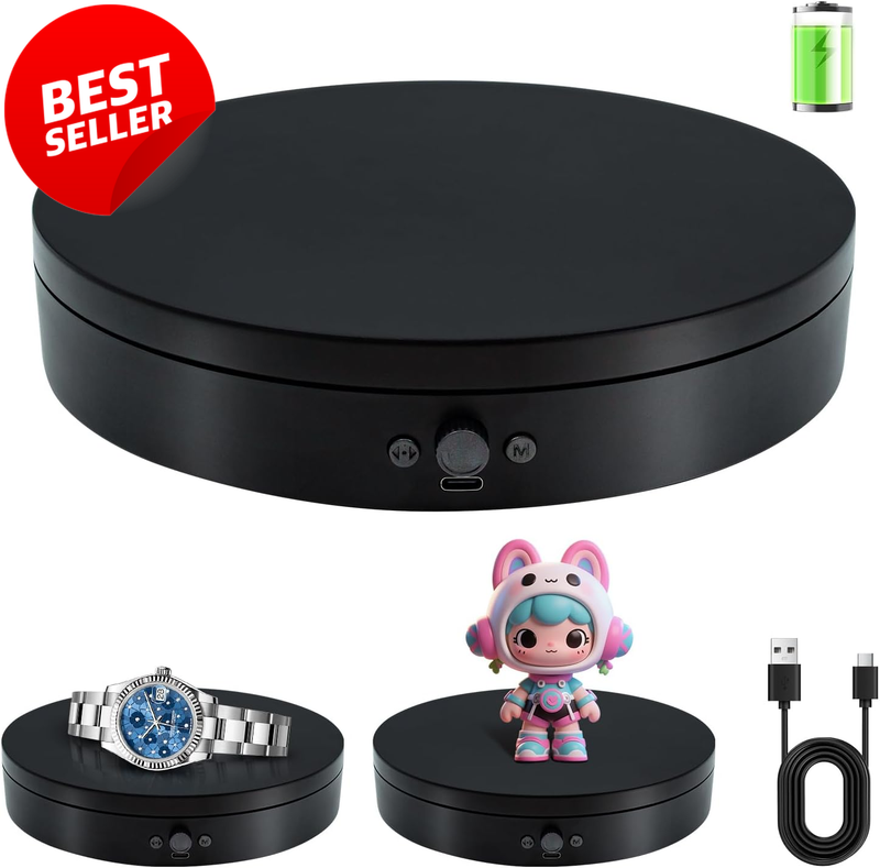 Motorized 360 Rotating Display Stand Turntable for Jewelry Cake Photo - US