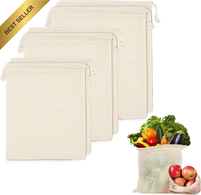 6 Pcs Reusable Produce Bags, Vegetable Bags, Reusable Mesh Produce Bag, Vegetabl