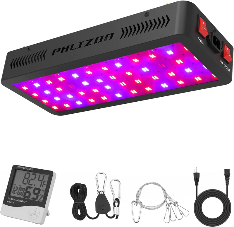 Upgraded 600W LED Plant Grow Light with SMD Leds Full Spectrum Plants Light Doub