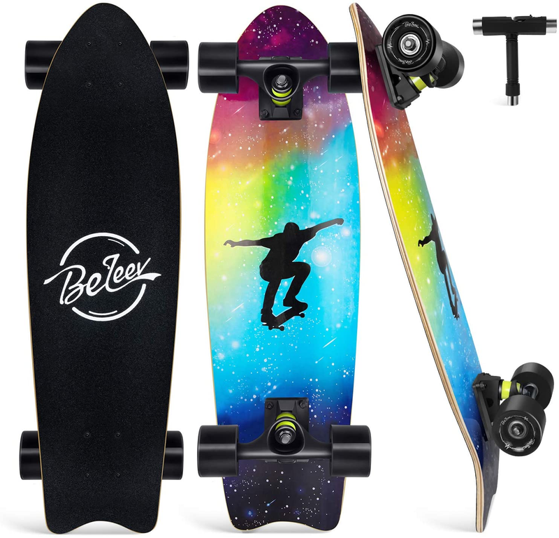 For Beginners, 27 Inch Complete Skateboard For Kids T
