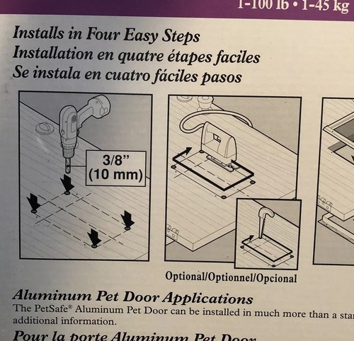 PetSafe Freedom Aluminum Pet Dog Door LARGE 1-100 LB. Model # HPA11-11600 lot G1