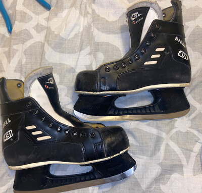 Hockey Ice Skates RIEDELL 491 NHL  Sz 5 PRO Blades VINTAGE Rerivetted