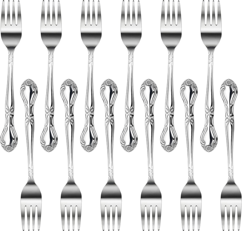 Professional title: "Set of 12  58062 Slimline Pattern Salad Forks, 6.25-Inch, 1