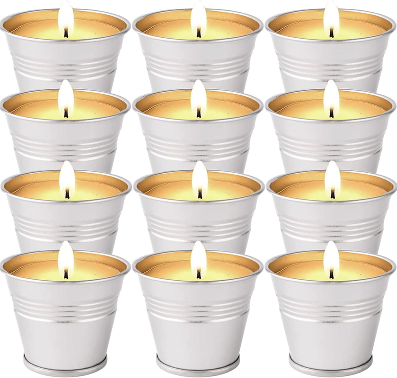 Citronella Candles Outdoor, 12 Pack Citronella Candle Set Made with Citronella O