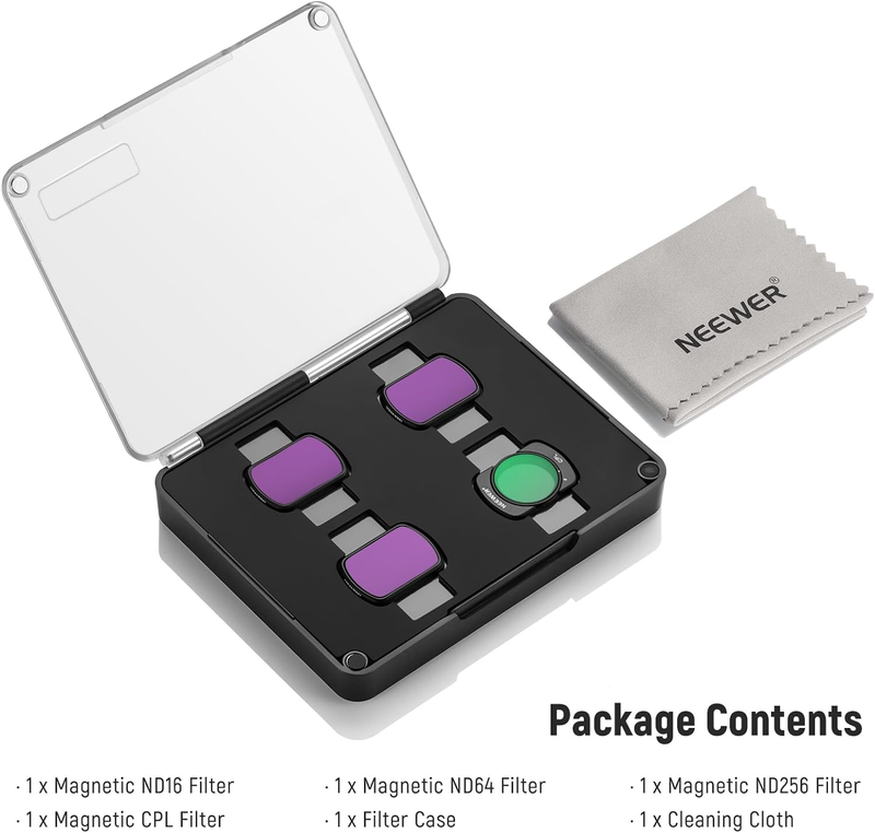 HD CPL ND16 ND64 ND256 Filter Kit Compatible with DJI OSMO Pocket 3 Creator Comb